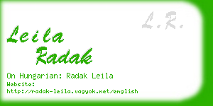 leila radak business card